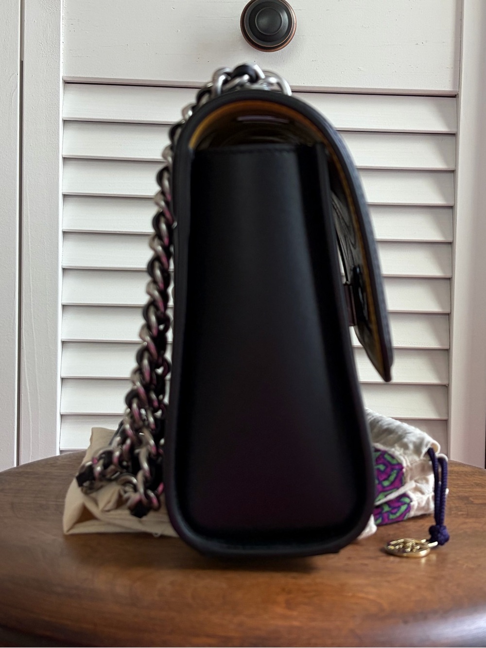 Tory Burch Fleming Perforated Leather Convertible Shoulder Bag - Picture 5 of 9